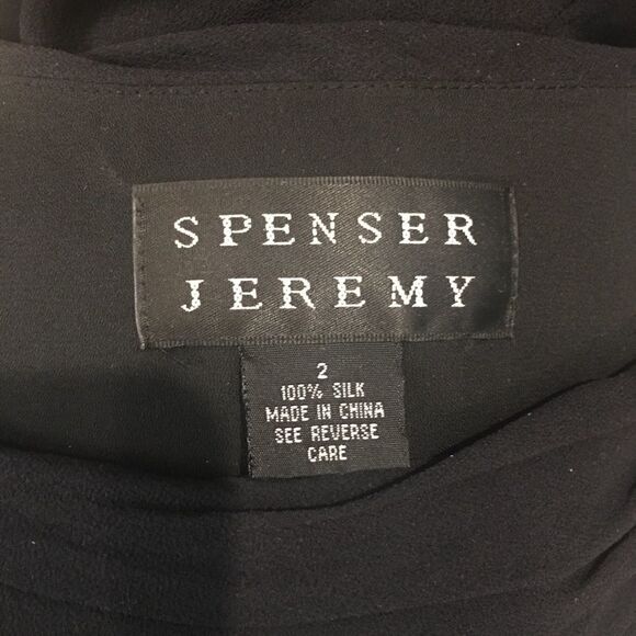 Spencer Jeremy Black Layered Silk Skirt - Picture 12 of 13